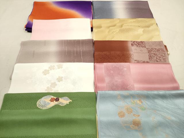 平和屋着物★和装小物　帯揚げ10枚セット　正絹　逸品　DAAZ1684xg