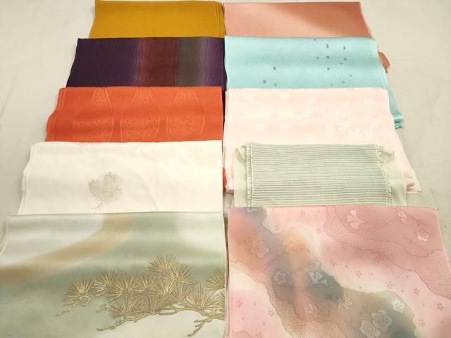 平和屋着物★和装小物　帯揚げ10枚セット　正絹　逸品　DAAZ1707xg