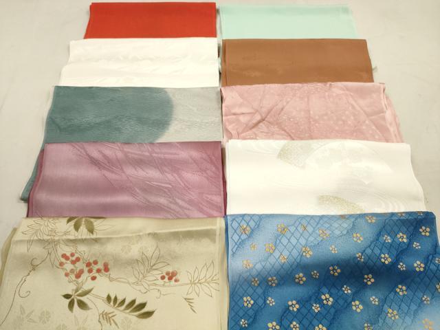 平和屋着物★和装小物　帯揚げ10枚セット　正絹　逸品　DAAZ1708xg