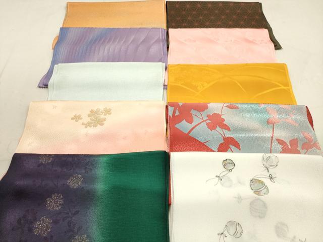 平和屋着物★和装小物　帯揚げ10枚セット　正絹　逸品　DAAZ1716xg