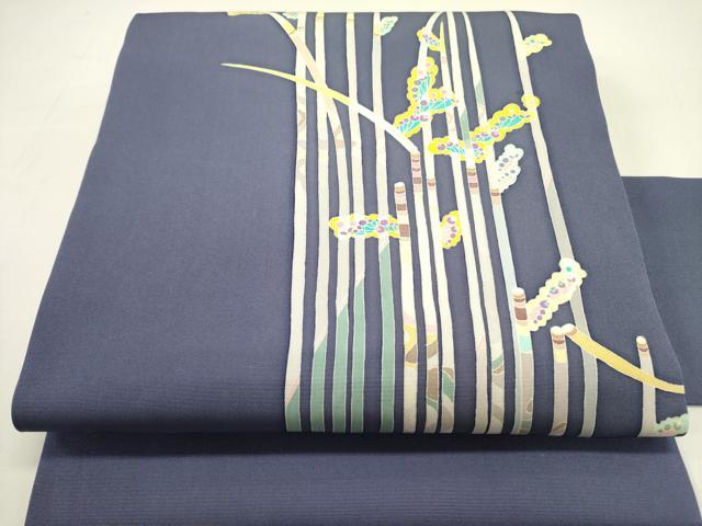 平和屋着物●本加賀友禅作家　中町博志　塩瀬　九寸名古屋帯　枝花　正絹　逸品　DAAZ2191op