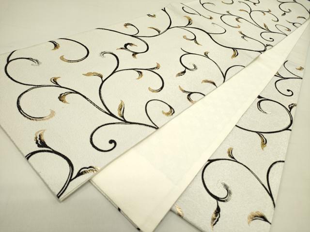 平和屋着物●六通柄袋帯　唐草　金銀糸　正絹　逸品　DAAZ2295op 平和屋着物○六通柄袋帯 唐草 金銀糸 正絹 逸品 DAAZ2295op