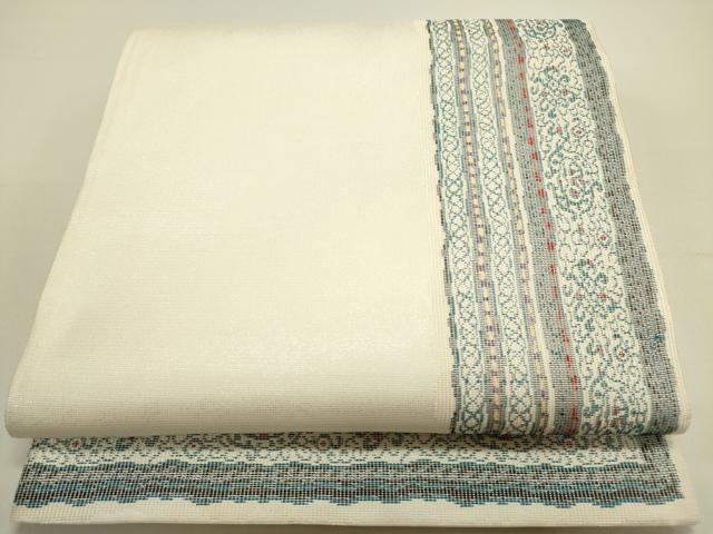 平和屋着物●六通柄袋帯　変わり間道　金糸　正絹　逸品　未使用　DAAZ2350op