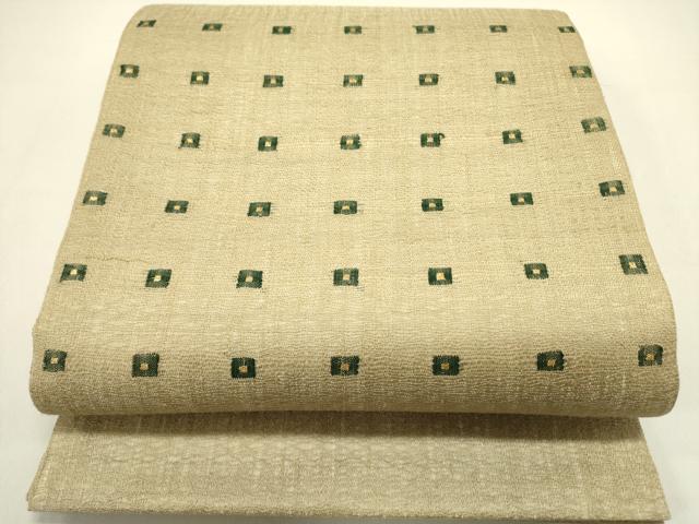 平和屋着物▽太鼓柄袋帯　スリーシーズン　春夏秋　すくい織　抽象文様　金糸　正絹　逸品　DAAZ2796op 平和屋着物○太鼓柄袋帯 スリーシーズン 春夏秋 すくい織 抽象文様