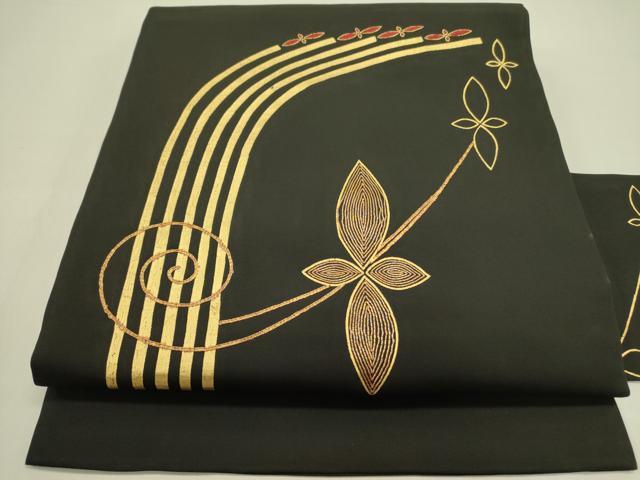 平和屋着物●極上　太鼓柄袋帯　唐織　葡萄唐草文　金糸　正絹　逸品　AAAQ7644wj 平和屋着物○極上 太鼓柄袋帯 唐織 葡萄唐草文 金糸 正絹 逸品 AAAQ7644wj