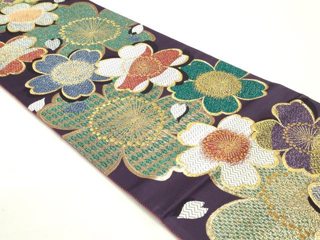 平和屋着物○六通柄袋帯 優美五彩 金銀糸 正絹 逸品 DAAZ3103ob