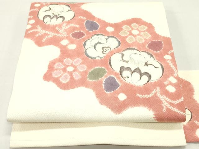 平和屋着物●九寸名古屋帯　絞り　辻が花　正絹　逸品　DAAZ3215ob