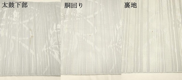 平和屋着物＊夏物　八寸名古屋帯　草花文　DAAZ4031cm_4