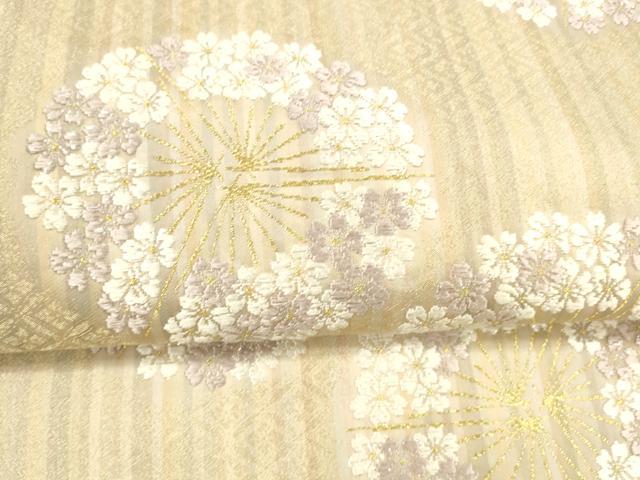 平和屋着物●両面　六通柄袋帯　唐織　舞花文　吉祥間道　金銀糸　やまと誂製　正絹　逸品　DAAZ4043cm 平和屋着物○両面 六通柄袋帯 唐織 舞花文 吉祥間道 金