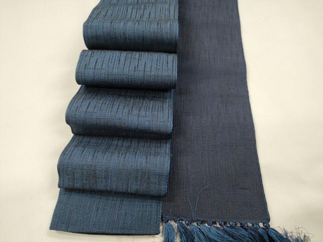 平和屋着物●男性　本場筑前博多織　角帯　霞文　正絹　逸品　DAAZ4099cm