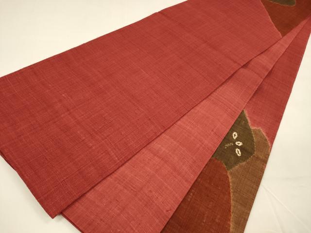 平和屋着物▽スリーシーズン　春夏秋　太鼓柄袋帯　紬地　絞り　抽象文様　正絹　逸品　DAAZ4245cm_5