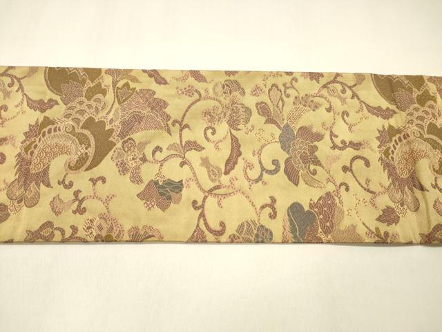 平和屋着物○全通柄九寸名古屋帯 紹巴 更紗花唐草文