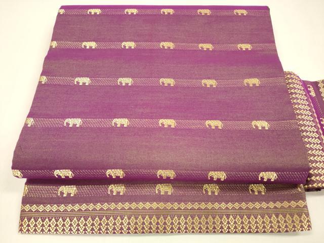 平和屋着物●九寸名古屋帯　象　金糸　正絹　逸品　DAAZ4420cm 平和屋着物○九寸名古屋帯 象 金糸 正絹 逸品 DAAZ4420cm