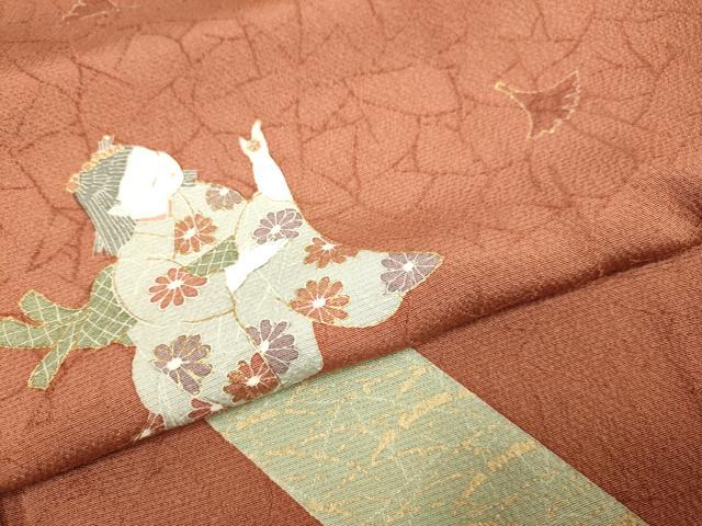 平和屋着物○友禅作家の巨匠 浅井青仁 訪問着 童子草花文