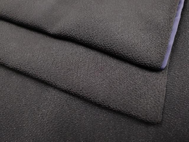 平和屋着物●男性　色無地　紫黒色　正絹　逸品　DAAZ5039du
