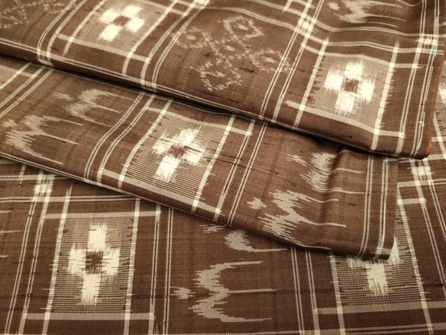 平和屋着物●本場琉球絣　紬　正絹　逸品　DAAZ5071du