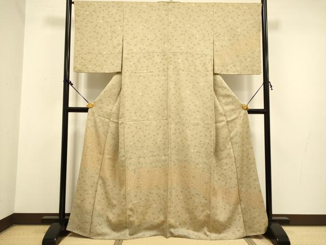 平和屋着物●訪問着　花唐草文　正絹　逸品　DAAZ5112du