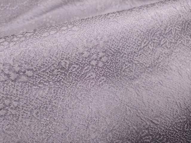 平和屋着物●上質な色無地　花松地紋　葡萄鼠色　さが美扱い　正絹　逸品　未使用　DAAZ5119du