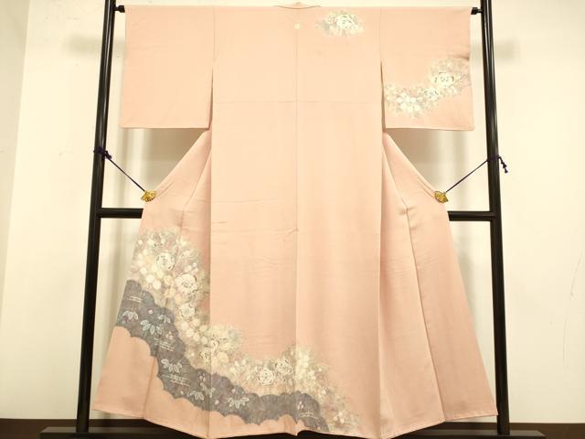 平和屋着物●訪問着　絞り　辻が花　正絹　逸品　DAAZ5124du