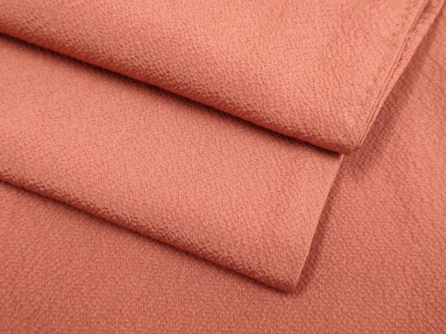 平和屋着物●上質な色無地　銀朱色　正絹　逸品　DAAZ5132du