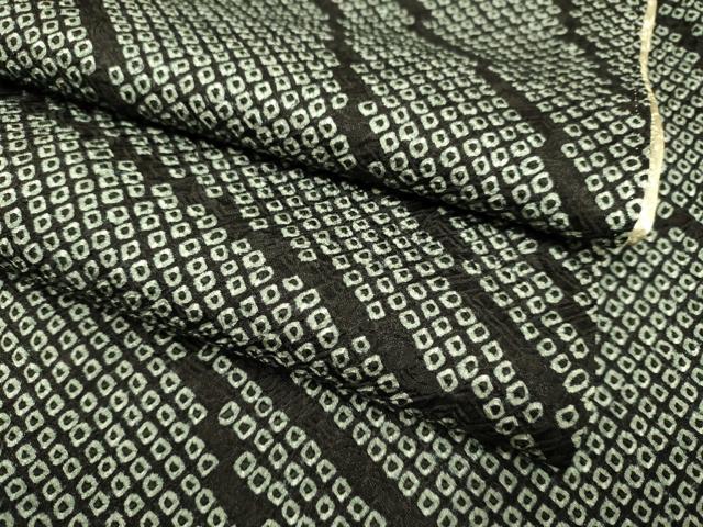 平和屋着物●上質な小紋　総絞り　斜線文　正絹　逸品　DAAZ5229du