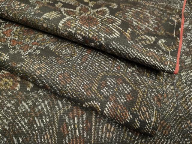 平和屋着物●上質な紬  吉祥花文　正絹　逸品　未使用　DAAZ5264du