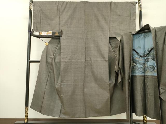 平和屋着物●男性　本場大島紬　アンサンブル　100亀甲　総詰め　植田登美義作　証紙付き　正絹　逸品　DAAZ6013fe