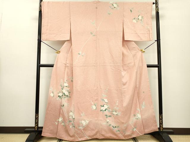 平和屋着物●訪問着　友禅　作家物　枝花　暈し染　正絹　逸品　DAAZ6019fe