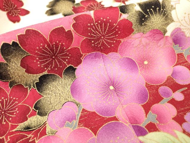 平和屋着物○豪華振袖 刺繍 草花 暈し染 金彩 正絹 逸品 DAAZ6033fe