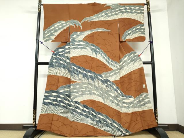 平和屋着物●訪問着　作家物　笹文　正絹　逸品　DAAZ7003ud