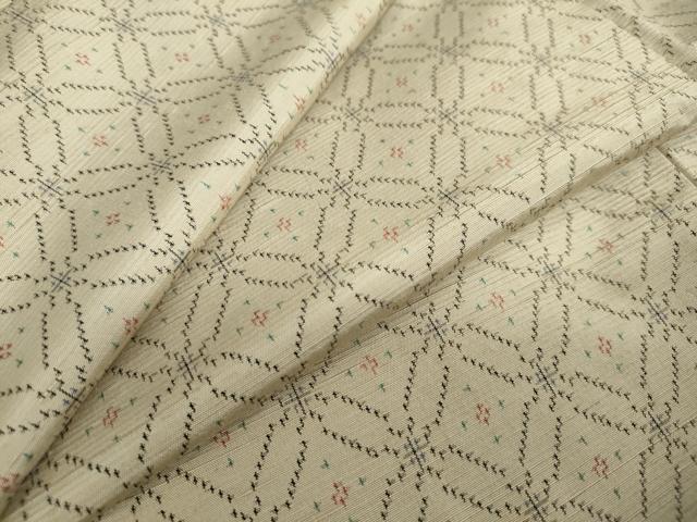 平和屋着物●上質な紬　七宝文　正絹　逸品　DAAZ7012ud