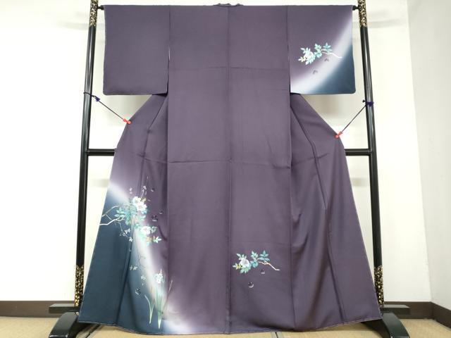 平和屋着物●訪問着　草花文　水滴　暈し染め　金彩　さが美扱い　正絹　逸品　DAAZ7021ud