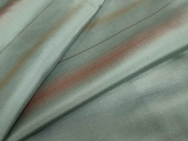 平和屋着物●上質な紬　横段文　正絹　逸品　DAAZ7035ud