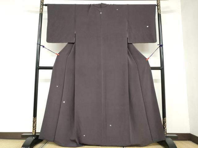 平和屋着物●訪問着　霞文　鬼しぼ縮緬　正絹　逸品　DAAZ7164ud