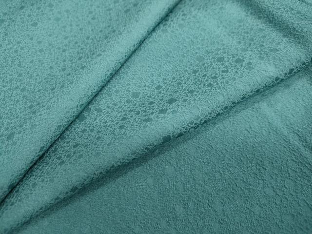 平和屋着物●上質な色無地　箔散らし地紋　青竹色　正絹　逸品　DAAZ7211ud