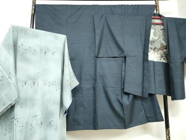 平和屋着物●男性　本場大島紬　アンサンブル　長襦袢セット（袷）　100亀甲　総詰め　正絹　逸品　DAAZ7226ud