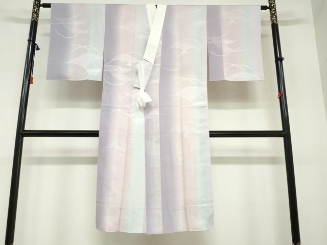 平和屋着物●長襦袢　袷　吉祥芝地紋　暈し染め　正絹　逸品　DAAZ7269ud