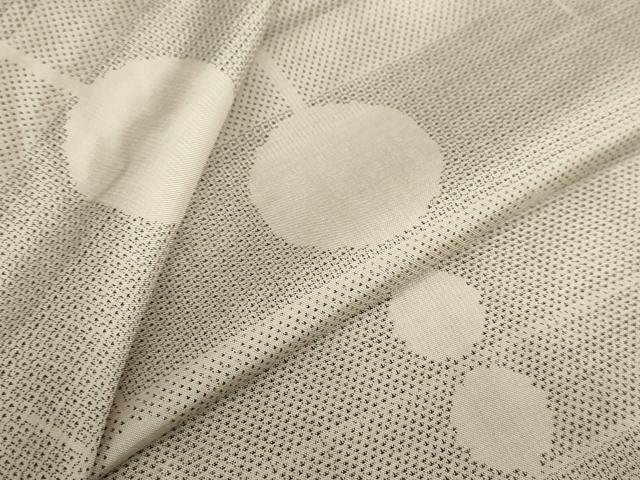 平和屋着物●本場大島紬　白大島　160亀甲　抽象丸文　さが美扱い　正絹　逸品　DAAZ7288ud