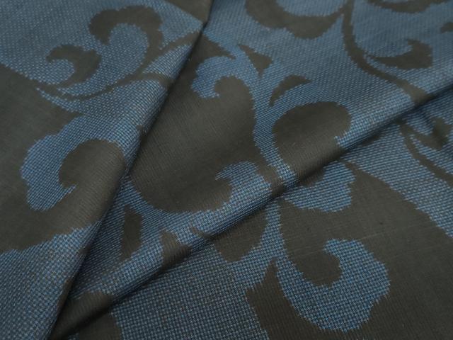 平和屋着物●本場大島紬　7マルキ　唐草文　正絹　逸品　DAAZ7308ud
