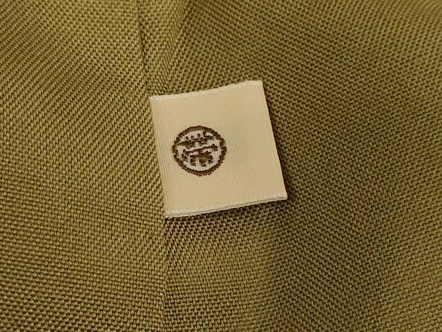 平和屋着物○本場結城紬 重要無形文化財 深緑色 正絹 逸品 DAAZ7312ud