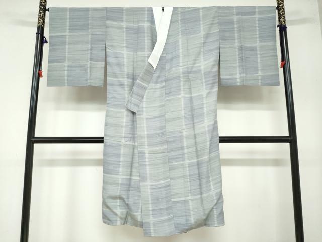 平和屋着物●長襦袢　袷　変わり格子文　正絹　逸品　DAAZ7328ud