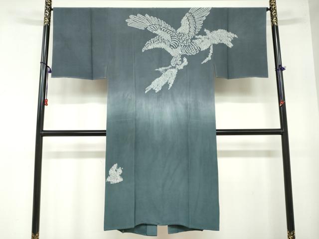 平和屋着物○男性 本場大島紬 アンサンブル 長襦袢（袷）セット 抽象