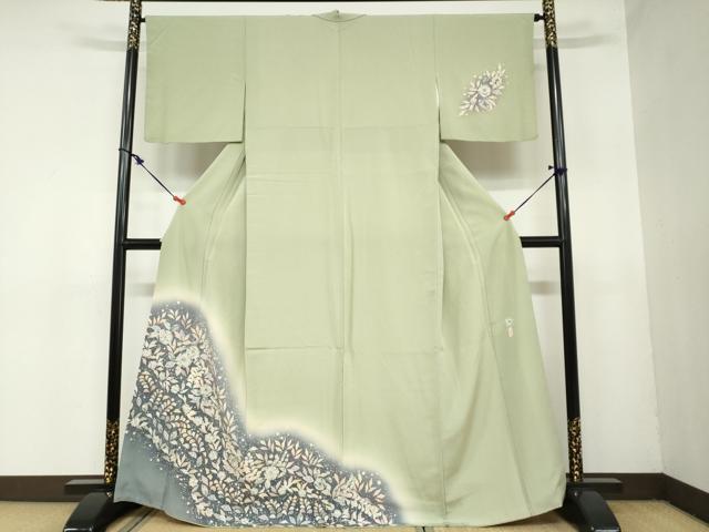 平和屋着物●越後十日町の一流染匠　桐屋・翠山工房　訪問着　辻が花　暈し染め　正絹　逸品　DAAZ7401ud