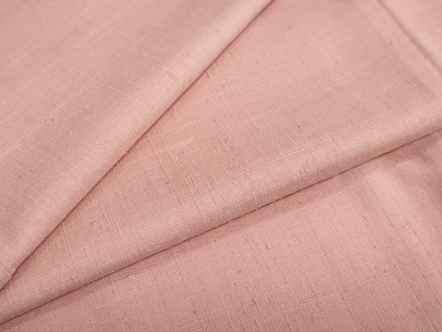 平和屋着物●本場結城紬　重要無形文化財　紅梅色　高島屋扱い　正絹　逸品　DAAZ7424ud