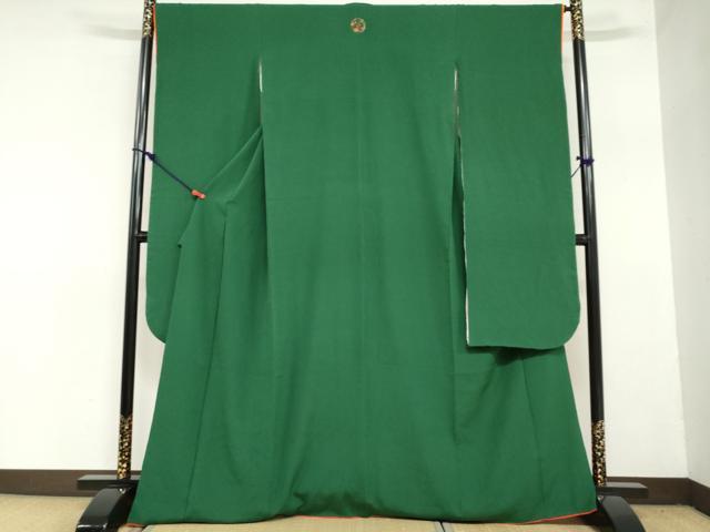 平和屋着物●豪華振袖　色無地　鉄色　正絹　逸品　DAAZ7477ud