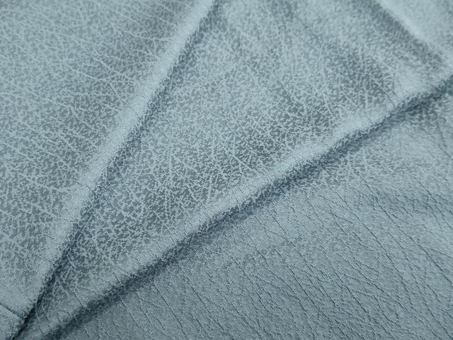 平和屋着物●上質な色無地　抽象地紋　錆御納戸色　正絹　逸品　未使用　DAAZ7497ud