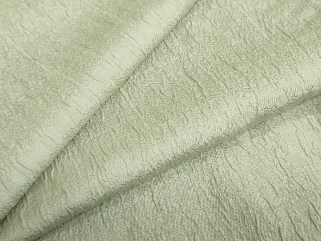 平和屋着物●上質な色無地　作家物　絞り　山葵色　正絹　逸品　DAAZ7530ud