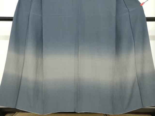 平和屋着物○江戸小紋 訪問着 万筋 褐返色×藍鉄色 暈し染め 正絹 逸品