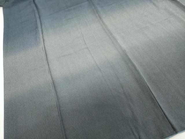 平和屋着物●江戸小紋　訪問着　万筋　褐返色×藍鉄色　暈し染め　正絹　逸品　DAAZ7588ud 平和屋着物○江戸小紋 訪問着 万筋 褐返色×藍鉄色 暈し染め 正絹 逸品