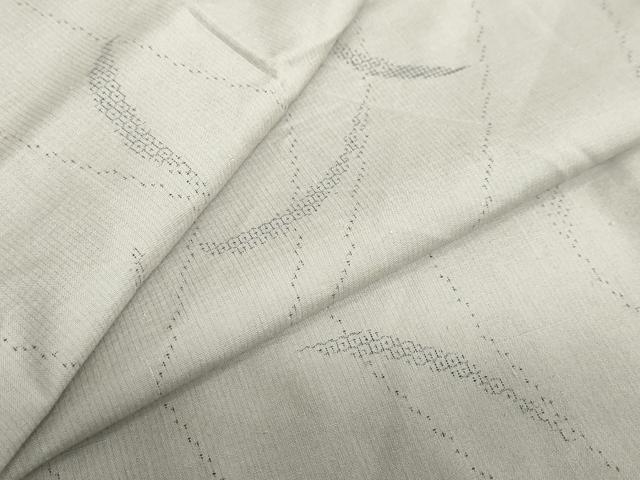平和屋着物●結城紬　100亀甲　秋草文　ますいわ屋扱い　正絹　逸品　未使用　DAAZ7592ud